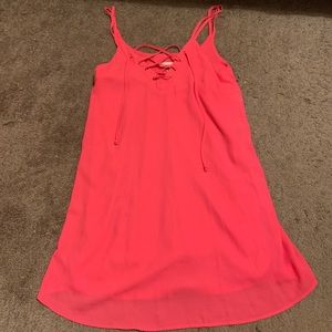 GB Lace-Up Pink Dress
